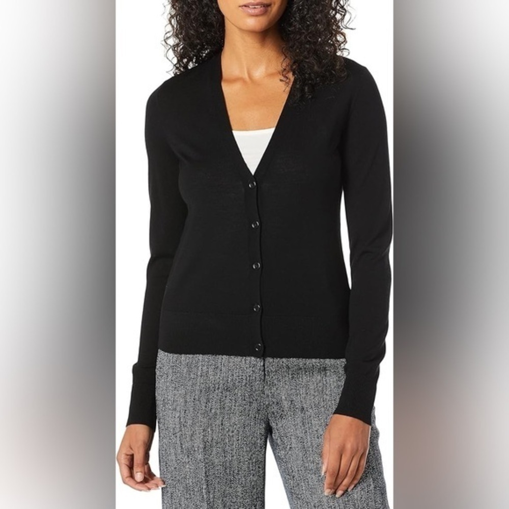 Theory Preen V-Neck Wool Cardigan